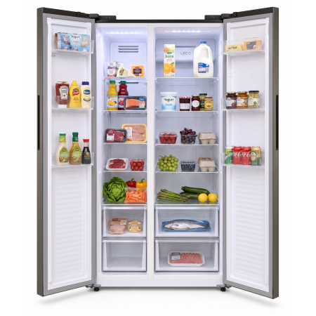 Frigider Side by Side LDK SBS-622NFDS, 622 L, Clasa E, No Frost, Display Touch, Răcire Rapidă, Congelare Rapidă, Mod Inteligent, H 181 cm, Dark Inox. [3]
