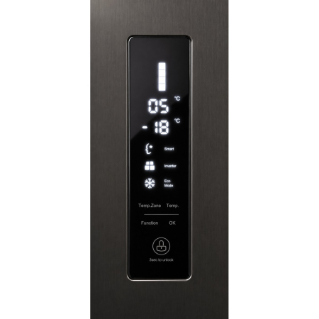 Frigider Side by Side LDK SBS-622NFDS, 622 L, Clasa E, No Frost, Display Touch, Răcire Rapidă, Congelare Rapidă, Mod Inteligent, H 181 cm, Dark Inox. [4]