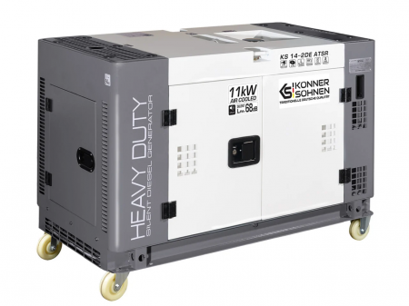 Generator de curent, Diesel, 11KW, 230V, HEAVY DUTY - INSONORIZAT - KONNER & SOHNEN - KS-14-2DE-ATSR-SILENT [3]