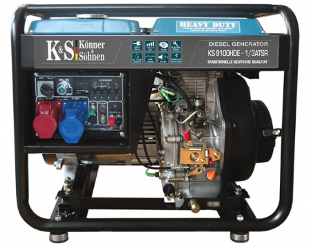 Generator de curent, Diesel, 7.5KW, 230-400V, HEAVY DUTY - KONNER & SOHNEN  - KS-9100DE-1/3-HD-ATSR