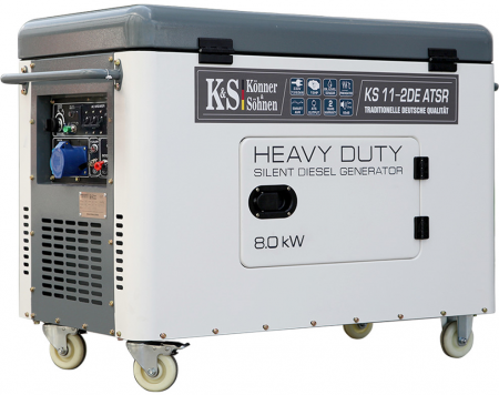 Scule&Unelte Gama Premium - Generator de curent, Diesel, 8KW, 230V, HEAVY DUTY - INSONORIZAT - KONNER & SOHNEN - KS-11-2DE-ATSR-SILENT