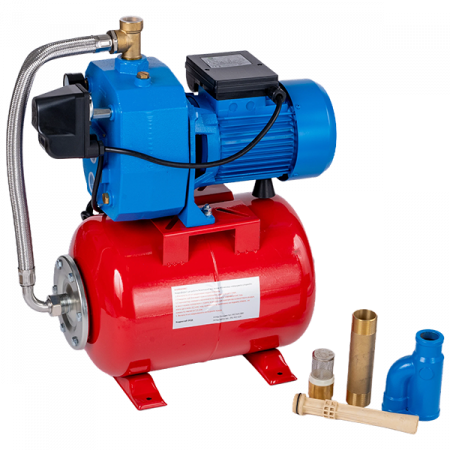 Hidrofor cu ejector, bazin 24 L, bobinaj cupru, 1" tol, 1100W, aspiratie 25-30m, refulare 80m, 8 bar, Gmax [0]