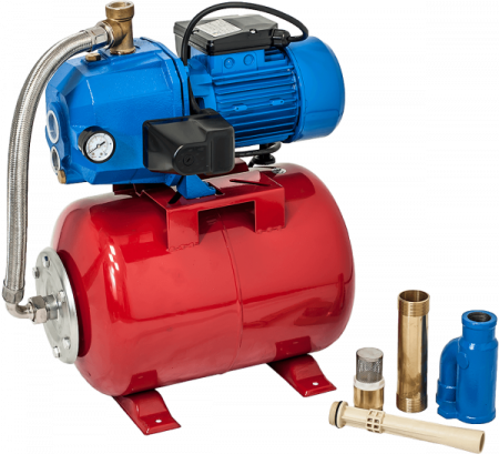 Pompe Submersibile - Hidrofor cu ejector, bazin 24 L, bobinaj cupru, 1" tol, 750W, 1.5 mc/h, aspiratie 20-25m, refulare 60m, 6 bar, Gmax