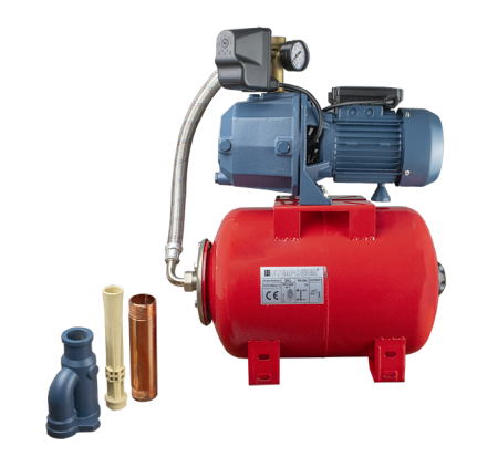 Hidrofoare - Hidrofor cu ejector, capacitate 24 L, aspiratie 21m, putere 1.1 Kw, 35L/min, EVERPOWER