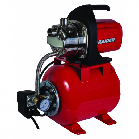 Hidrofoare - Hidrofor cu pompa inox, 20L, 1200W, 1", max 64L/m, 3bar, RAIDER RD-WP1200J