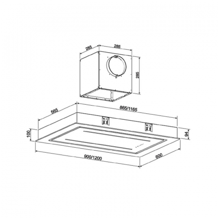 Hota de tavan Tornado Blizzar 1200 (90), clasa A, 1 motor Turbo, latime 90 cm, 4 viteze, absorbtie 1200 m3/ora, filtru anti-grasimi aluminiu 5 straturi, Alb [5]