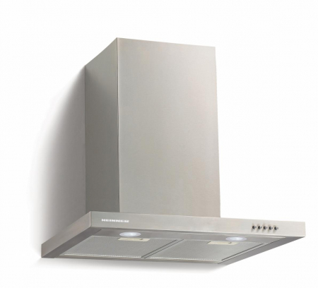 Hote bucatarie - Hota decorativa, 1 motor, 3 trepte, absorbtie 586.3 m³/h, latime 60cm, Inox, Heinner HDCH-660TSS