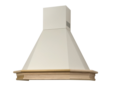 Hote decorative - Hota decorativa, 1 motor, 3 viteze, absorbtie 440mc/h, ornament lemn natur, latime 60 cm, crem, PYRAMIS