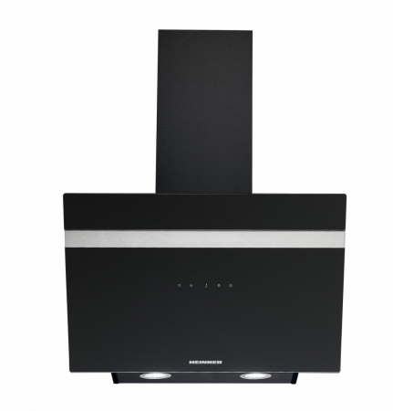 Hote decorative - Hota decorativa, 1 motor, 566 m3/h, 60 cm, led, filtru metalic, touch, 3 trepte, negru, Heinner