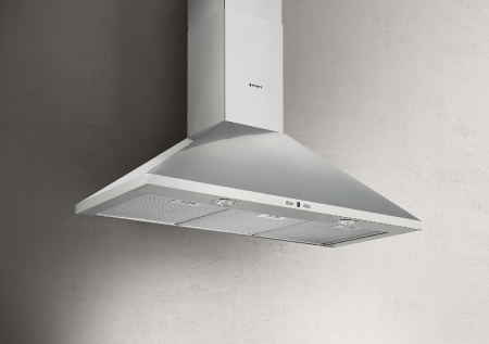 Hota decorativa, inox, 1 motor, 3 + 1 viteze, Turbo, absorbtie 600 m³/h, latime 90 cm, PYRAMIS [1]