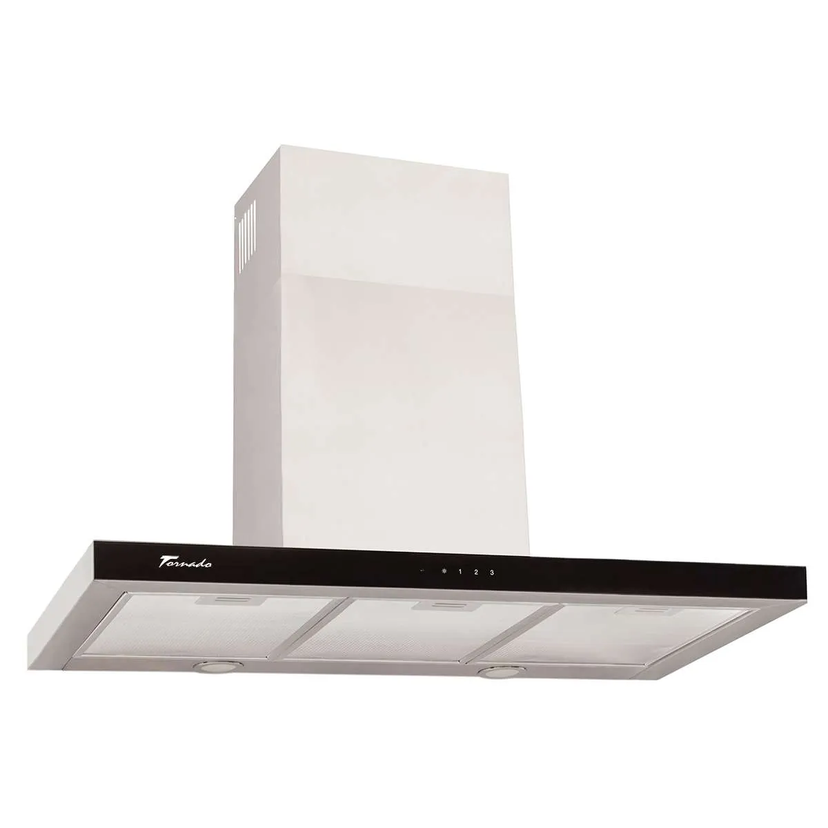 Casa & Gradina - Hota decorativa, latime 90 cm, 1200 m3/h, 1 motor, 3 trepte, filtre aluminiu, INOX, TORNADO LARA