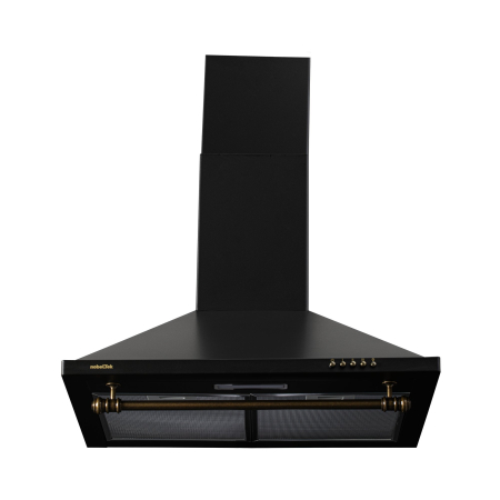 Hote decorative - Hota decorativa, rustica, 1 motor, 400 m3/h, 60 cm, filtre aluminiu, lumina Led, Antracit, NOBELTEK