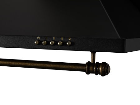 Hota decorativa, rustica, 1 motor, 400 m3/h, 60 cm, filtre aluminiu, lumina Led, Antracit, NOBELTEK [2]