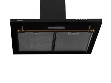 Hota decorativa, rustica, 1 motor, 400 m3/h, 60 cm, filtre aluminiu, lumina Led, Antracit, NOBELTEK [4]