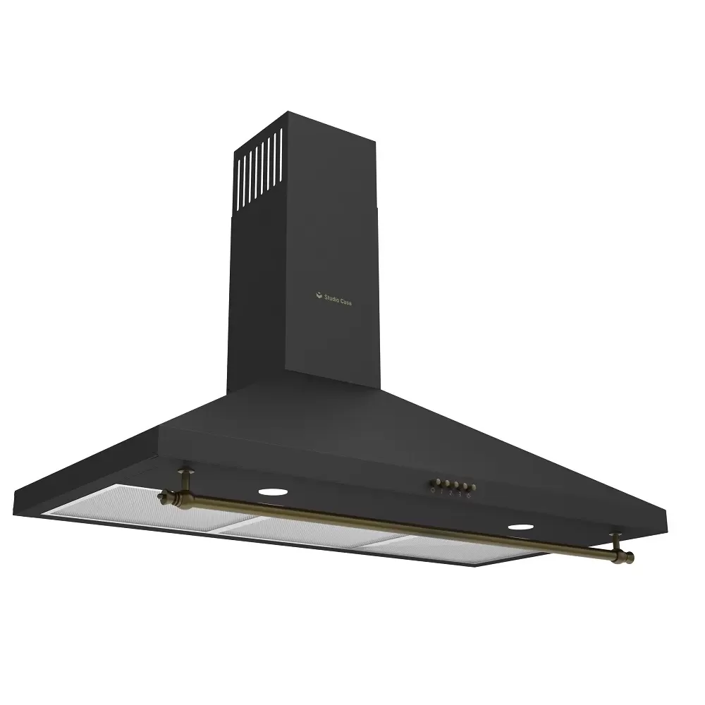 Hote decorative - Hota decorativa rustica, 90 cm, 2 motoare, 645 m3/h, 3 trepte, filtre aluminiu, Studio Casa Tosca Turbo