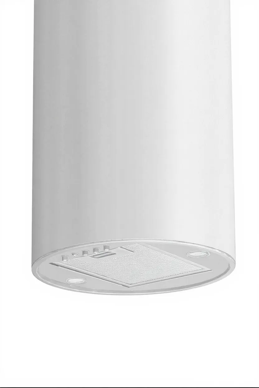 Hota decorativa tip insula, 1 motor, 3 viteze, 860 m3/h, filtru aluminiu 5 straturi, Alb, TORNADO WALL [1]