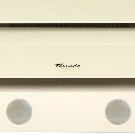 Hota Decorativa Tornado Megas 1200 (60) LED, clasa A, 1 motor Turbo, latime 60 cm, 4 viteze, absorbtie 1200 m3/ora, filtru anti-grasimi aluminiu 5 straturi, Bej [3]