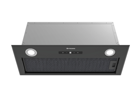 Hote incorporabile - Hota incorporabila, 3 viteze, absorbtie 618 mc/h, latime 70 cm, touch control, lumina LED, filtre aluminiu, negru, PYRAMIS