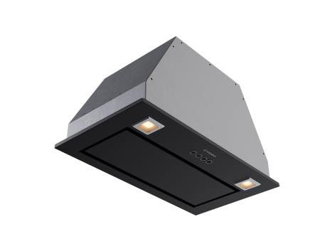 Hote incorporabile - Hota incorporabila, latime 52 cm, 3 + 1 Turbo, touch control, absorbtie 760 m³/h, filtre aluminiu, lumina LED, Negru, PYRAMIS