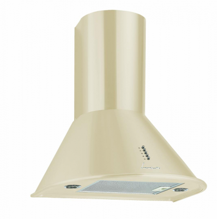 Hote cupolare - Hota rustica, tip cupola, Bej, latime 60cm, absorbtie 401-600 m3/h, 3 trepte, 1 motor 190W, Fram FDH-660RBG