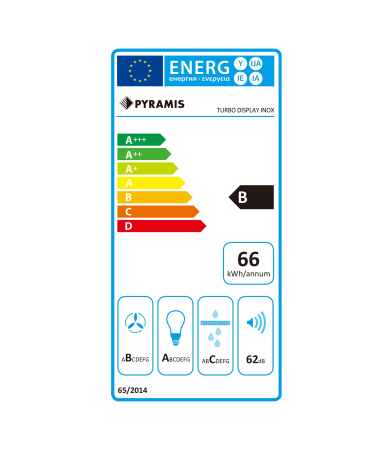 Hota telescopica, 1 motor, 3 viteze, absorbtie 573 m³/h, touch control, turbo, telecomanda, timer, latime 60 cm, Inox, PYRAMIS [3]