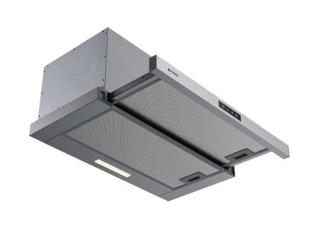 Hota telescopica, 1 motor, 4 viteze, 60 cm, absorbtie 760 m³/h, TURBO, filtre aluminiu, touch control, Inox, PYRAMIS [1]