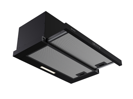 Hota telescopica, 1 motor, 4 viteze, 60 cm, absorbtie 760 m³/h, TURBO, filtre aluminiu, touch control, negru PYRAMIS [1]