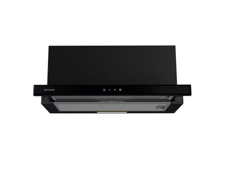 Hote bucatarie - Hota telescopica, 1 motor, 60 cm, absorbtie 760 m³/h, sticla neagra, filtre aluminiu, touch control, negru PYRAMIS