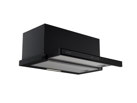 Hota telescopica, 1 motor, 60 cm, absorbtie 760 m³/h, sticla neagra, filtre aluminiu, touch control, negru PYRAMIS [1]