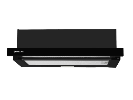 Hote telescopice - Hota telescopica, 2 viteze, absorbtie 328 m³/h, 2 motoare, latime 60 cm, sticla neagra, PYRAMIS