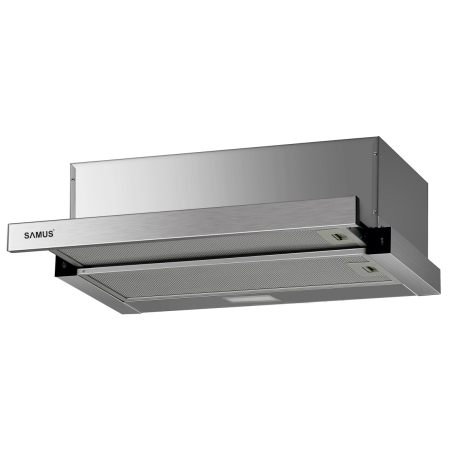 Casa & Gradina - Hota telescopica, 60 cm, 320-600 m3/h, 2 trepte, 1 motor, filtre aluminiu, Inox, SAMUS