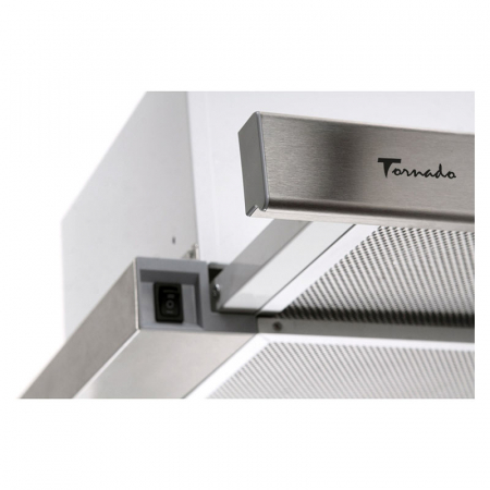 Hota Telescopica Incorporabila Tornado Storm 1200 (60), 1 motor, latime 60 cm, 3 viteze, absorbtie 1200 m3/ora, Inox [1]