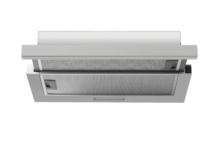 Hote telescopice - Hota telescopica, lumina LED, 2 viteze, 1 motor, absorbtie 409 m³/h, latime 60 cm, sticla Gri, PYRAMIS