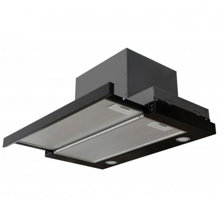 Hote bucatarie - Hota Telescopica Tornado Solano 860 (60), 1 motor, latime 60 cm, 3 viteze, absorbtie 860 m3/ora, Negru