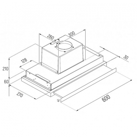 Hota Telescopica Tornado Sonora 1200 (60), 1 motor, latime 60 cm, 3 viteze, absorbtie 1200 m3/ora, Negru [3]