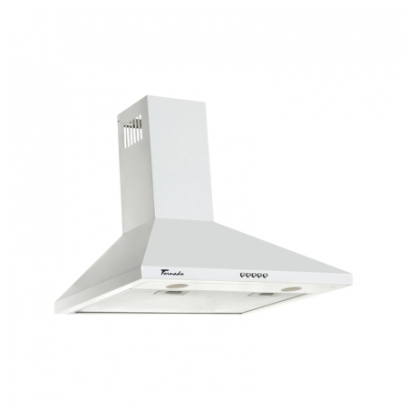 Hote cupolare - Hota tip Cupola Tornado Kent 750 (50) LED, 1 motor Turbo, latime 50 cm, 3 viteze, absorbtie 750 m3/ora, filtru anti-grasimi aluminiu 5 straturi, Alb