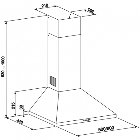 Hota tip Cupola Tornado Kent 750 (50) LED, 1 motor Turbo, latime 50 cm, 3 viteze, absorbtie 750 m3/ora, filtru anti-grasimi aluminiu 5 straturi, Alb [7]
