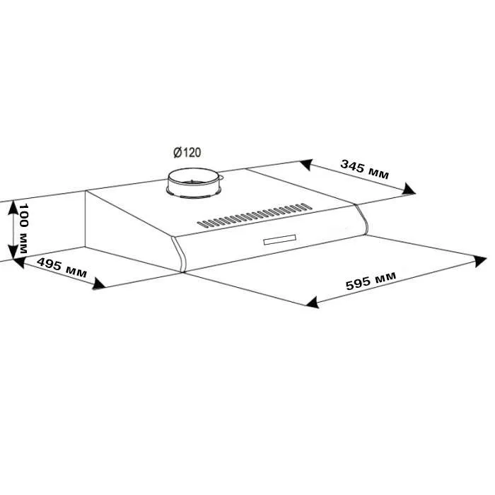 Hota traditionala, 1 motor, latime 60 cm, 3 trepte, 500 m3/h, control prin gesturi, Inox, TORNADO BIZA [4]
