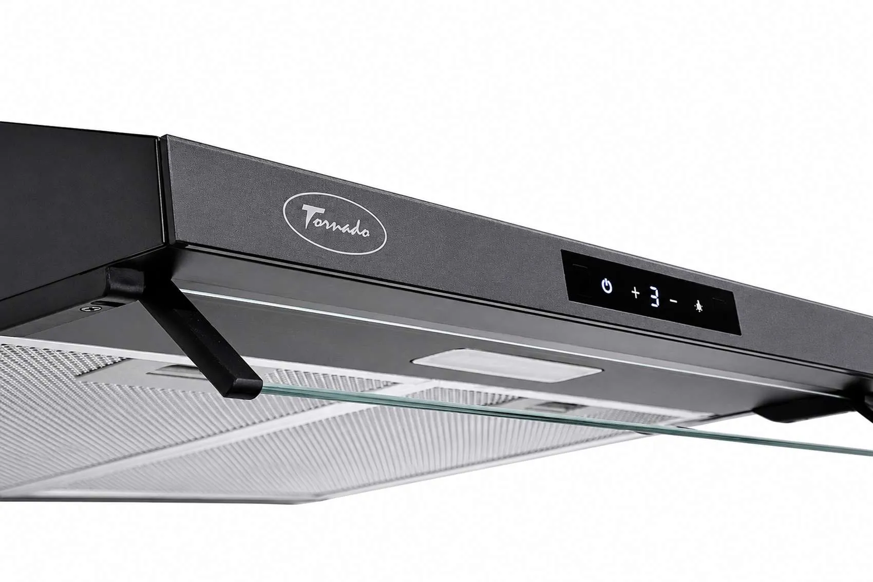 Hota traditionala, 1 motor, latime 60 cm, 3 trepte, 500 m3/h, control prin gesturi, Negru, TORNADO BIZA [1]