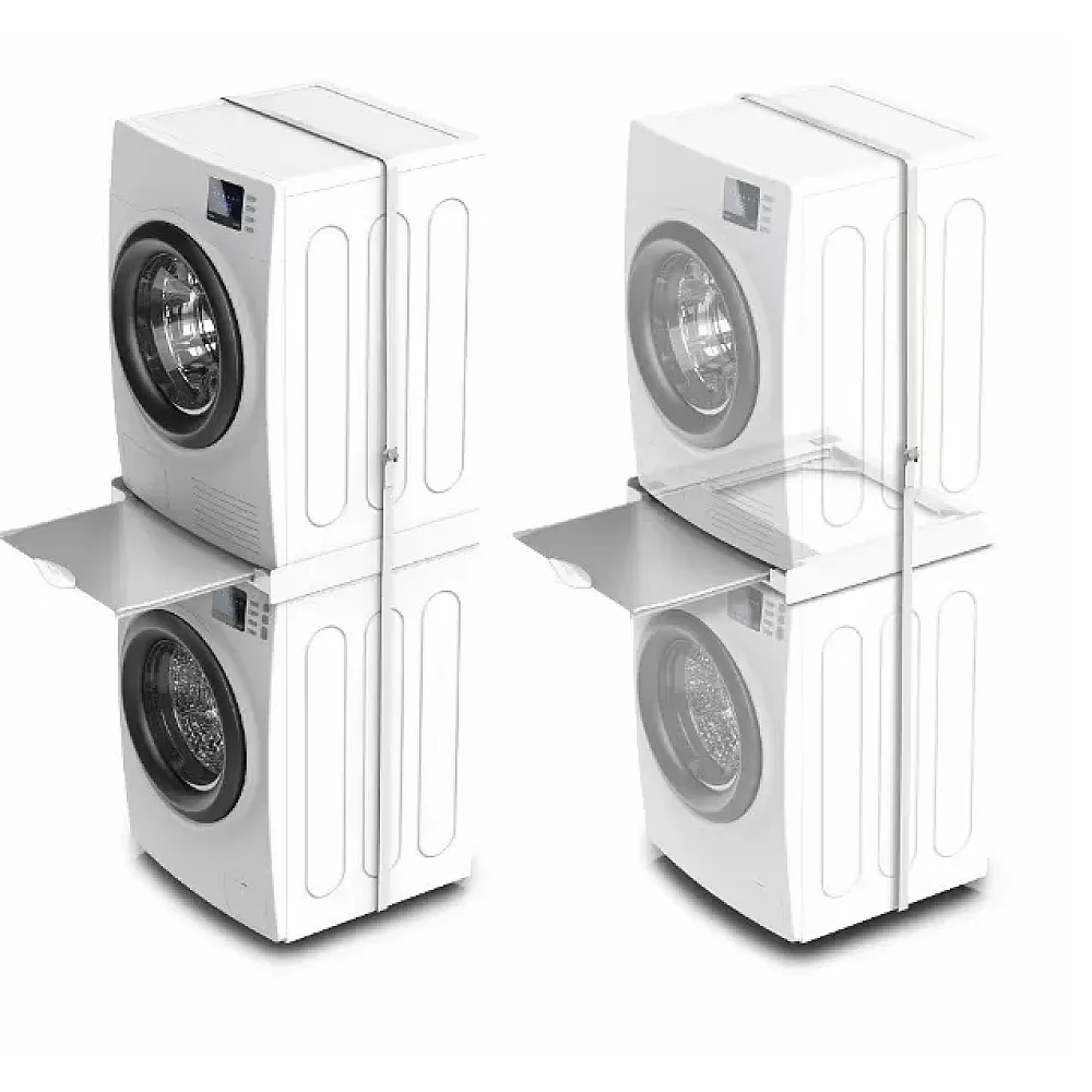 Kit suprapunere universal pentru masini de spalat, uscatoare, chinga fixare, suport haine retractabil, MELICONI [5]