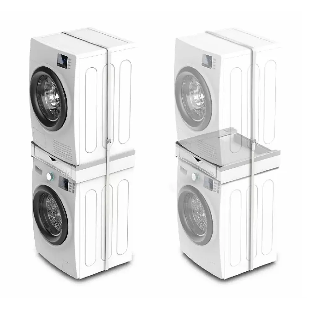 Kit suprapunere universal pentru masini de spalat, uscatoare, sertar retractabil, spatiu depozitare, MELICONI [2]