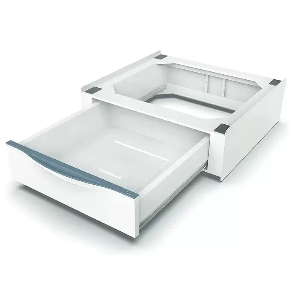 Accesorii masini de spalat & uscatoare - Kit suprapunere universal pentru masini de spalat, uscatoare, sertar retractabil, spatiu depozitare, MELICONI