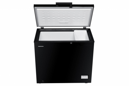 Lada frigorifia, compresor inverter, capacitate 198 L, congelare rapida, roti, Negru, HEINNER [3]