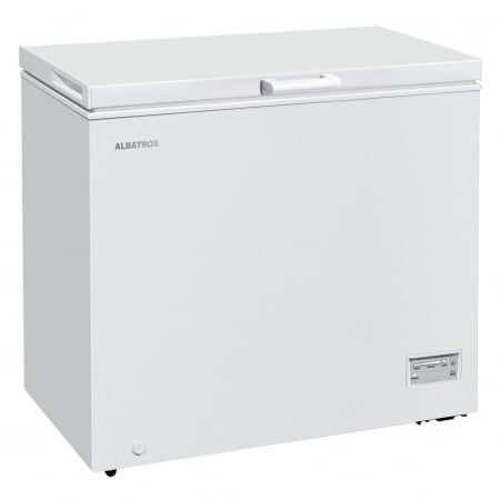 Lada frigorifica, capacitate 198 L, fast freeze, convertibil frigider, termostat, interior aluminiu, roti deplasare,  Alb, ALBATROS [1]