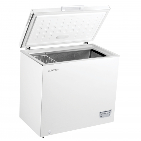Lazi frigorifice - Lada frigorifica, capacitate 198 L, fast freeze, convertibil frigider, termostat, interior aluminiu, roti deplasare,  Alb, ALBATROS