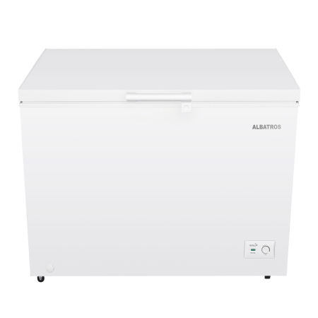 Lazi frigorifice - Lada frigorifica, capacitate 287 L, fast freeze, interior aluminiu, cos metalic, 2 in 1 ( frigider - lada ), motor inverter, Alb, ALBATROS
