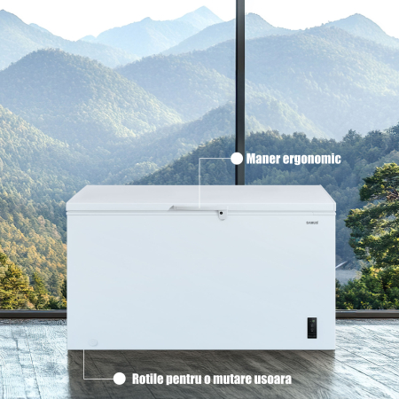 Lada frigorifica, capacitate 418 L, fast freeze, termostat reglabil, roti, afisaj LED, SAMUS [7]