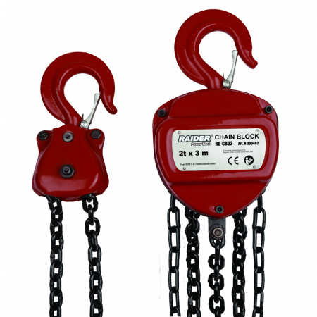 Scule si Unelte - Scripete, macara manuala 2t х 3m RAIDER RD-CB02
