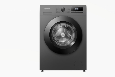 Masini automate de spalat rufe - Masina de spalat, capacitate 6 kg, 1200 Rpm, motor inverter, clasa A, display digital, slim, 15 programe, Gri Titanium, HEINNER