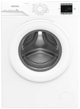 Casa & Gradina - Masina de spalat rufe, automata, capacitate 8 kg, clasa A, 1200 Rpm, motor inverter, display LED, Alb, ARCTIC